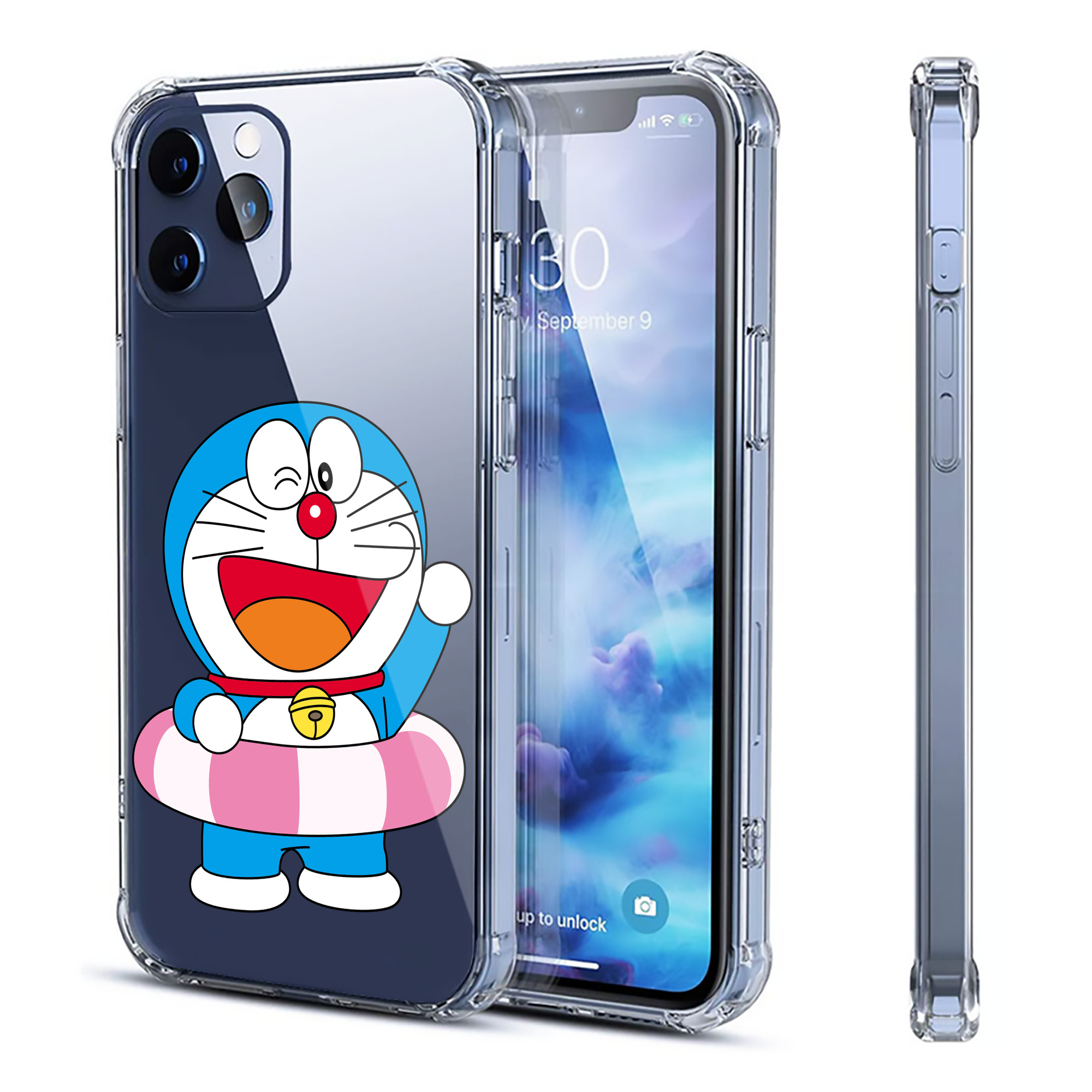 （画像用） ドラえもん Doraemon 【iPhone 12シリーズ対応】透明スマホケース（クリアソフトケース）